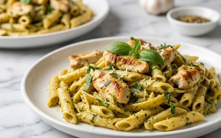 Creamy Chicken Pesto Pasta