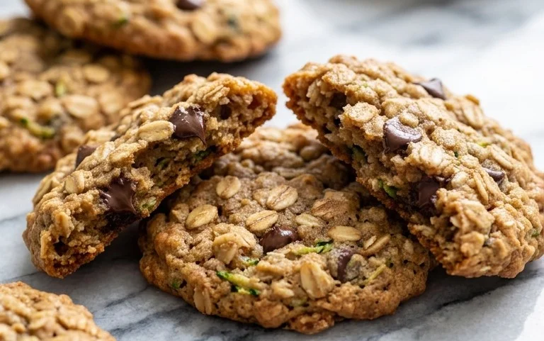 Healthy Zucchini Oatmeal Cookies
