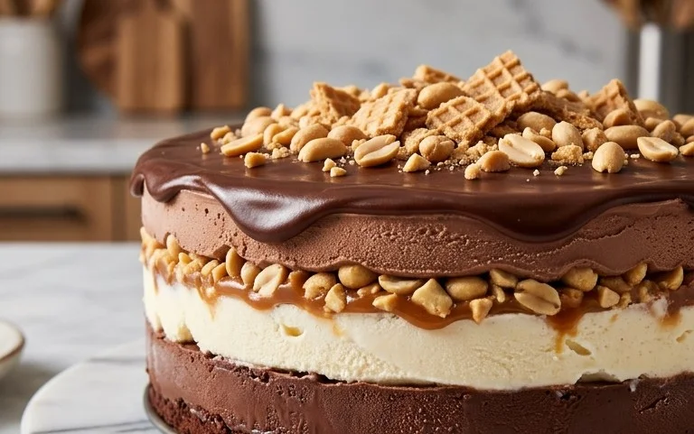 Buster Bar Ice Cream Cake