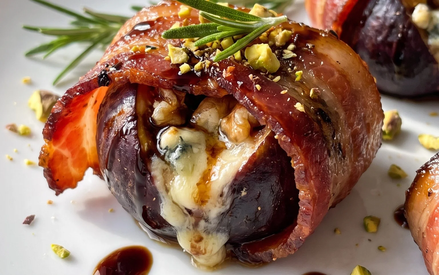 Beef Bacon Wrapped Stuffed Figs