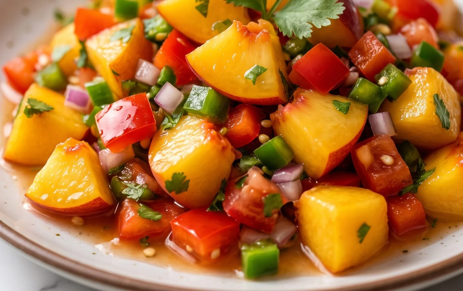 Sweet & Spicy Peach Salsa Canning Recipe