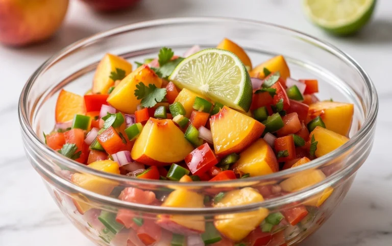 Sweet & Spicy Peach Salsa Canning Recipe