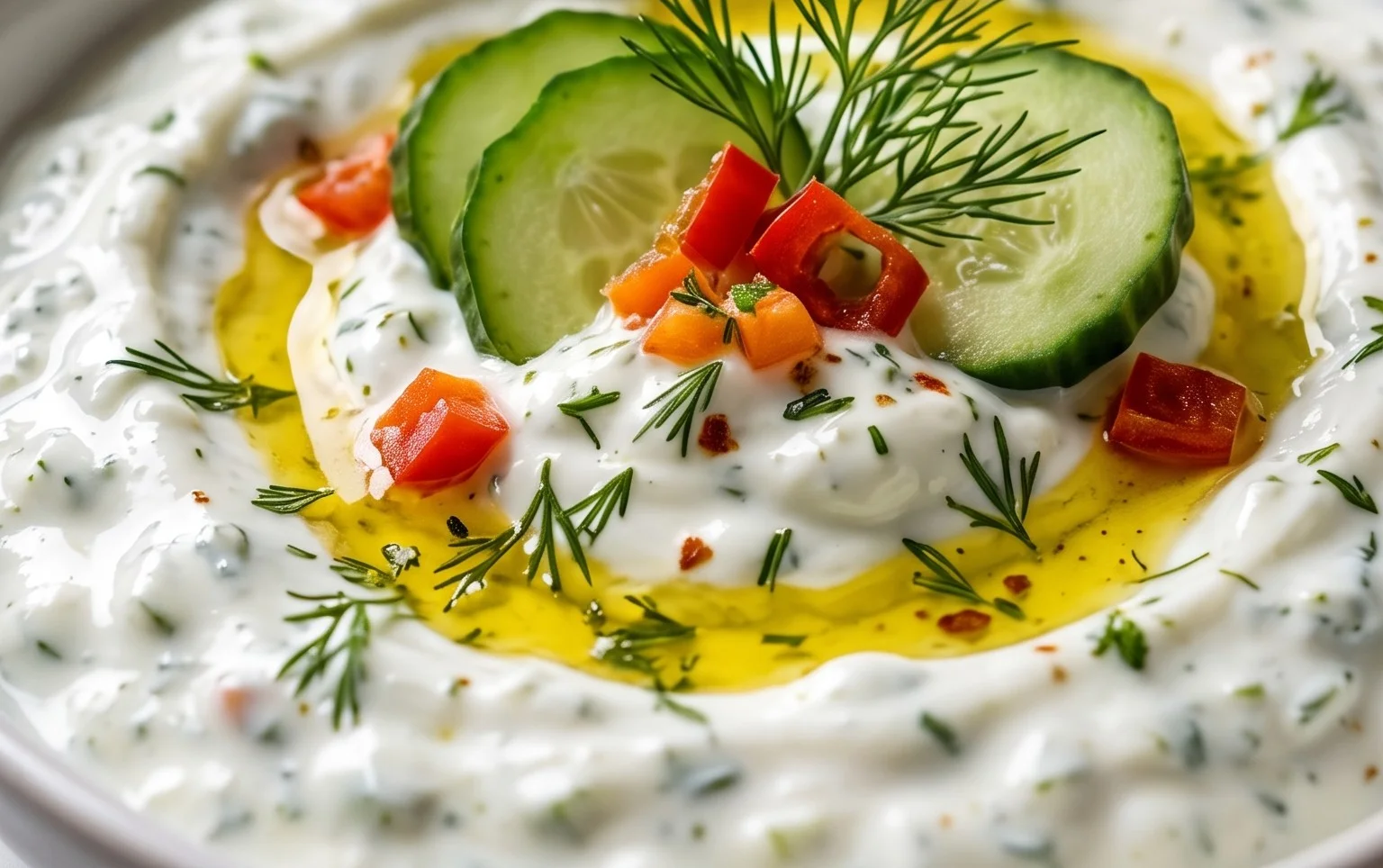 Cucumber Dip with Sour Cream and Dill