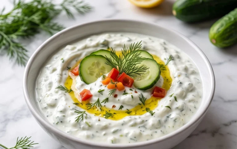 Cucumber Dip with Sour Cream and Dill