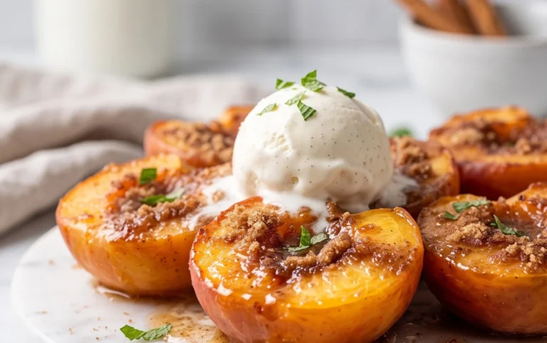 Cinnamon Sugar Baked Peaches