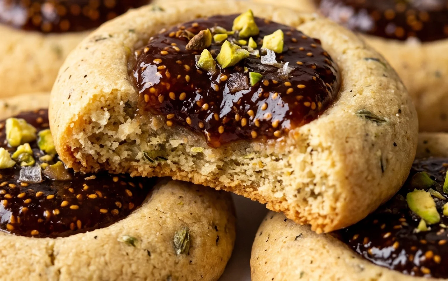 Cardamom Fig Thumbprint Cookies