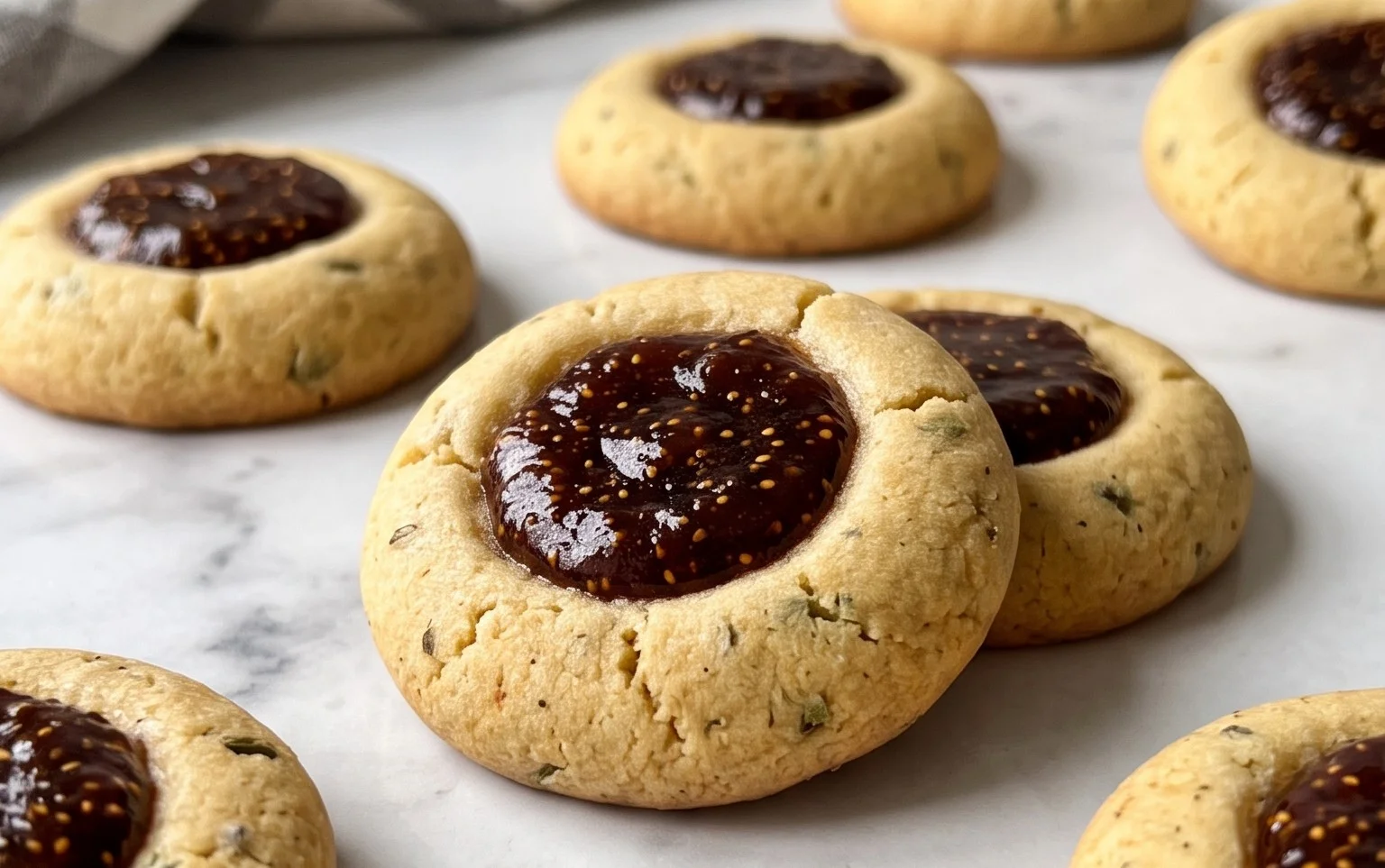 Cardamom Fig Thumbprint Cookies