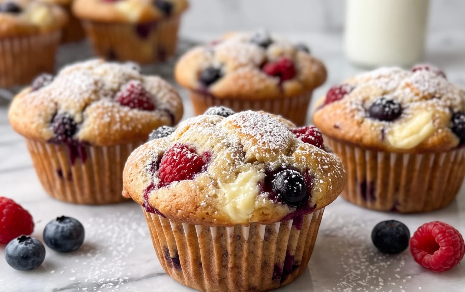Berry Cream Cheese Muffins