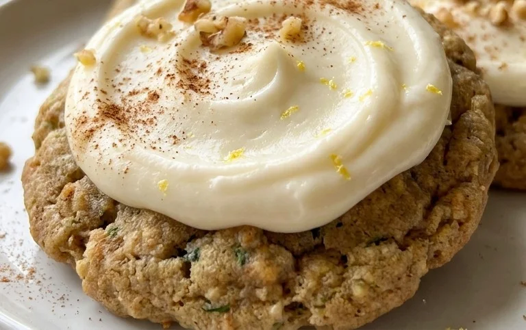 Zucchini Cookies with Cream Cheese Frosting