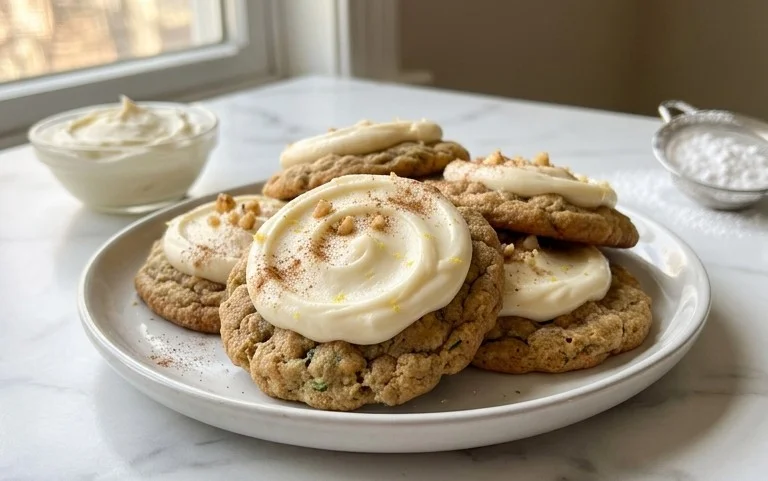 Zucchini Cookies with Cream Cheese Frosting