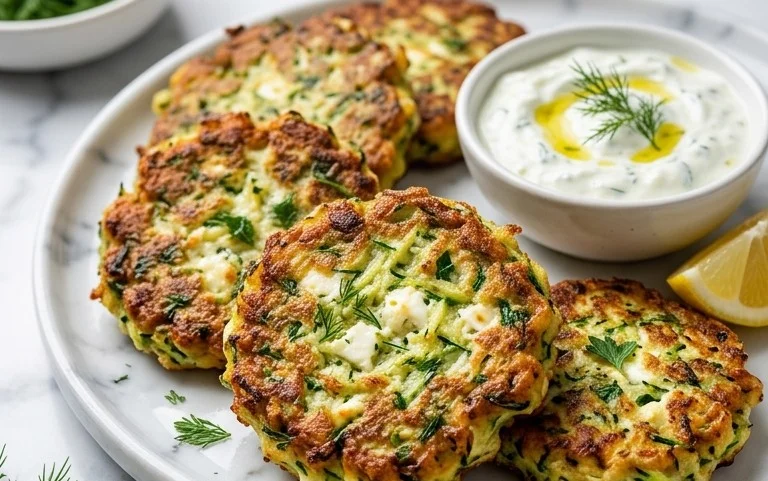 Kolokithokeftedes (Greek Zucchini Fritters)